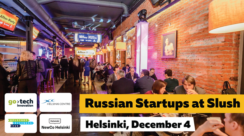 Russian startups pitch&networking event at Slush